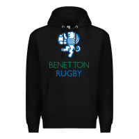 Black benetton rugby in italy Premium Hoodie - linhVisuals