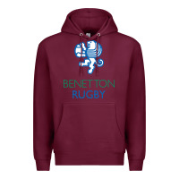 Burgundy benetton rugby in italy Premium Hoodie - linhVisuals