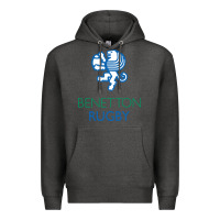 Charcoal Heather benetton rugby in italy Premium Hoodie - linhVisuals