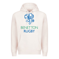 Pale Pink benetton rugby in italy Premium Hoodie - linhVisuals