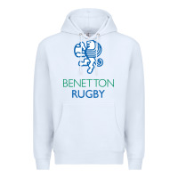 White benetton rugby in italy Premium Hoodie - linhVisuals
