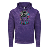 Cloud Purple race life  messy bun Vintage Hoodie - BarkalooDesign