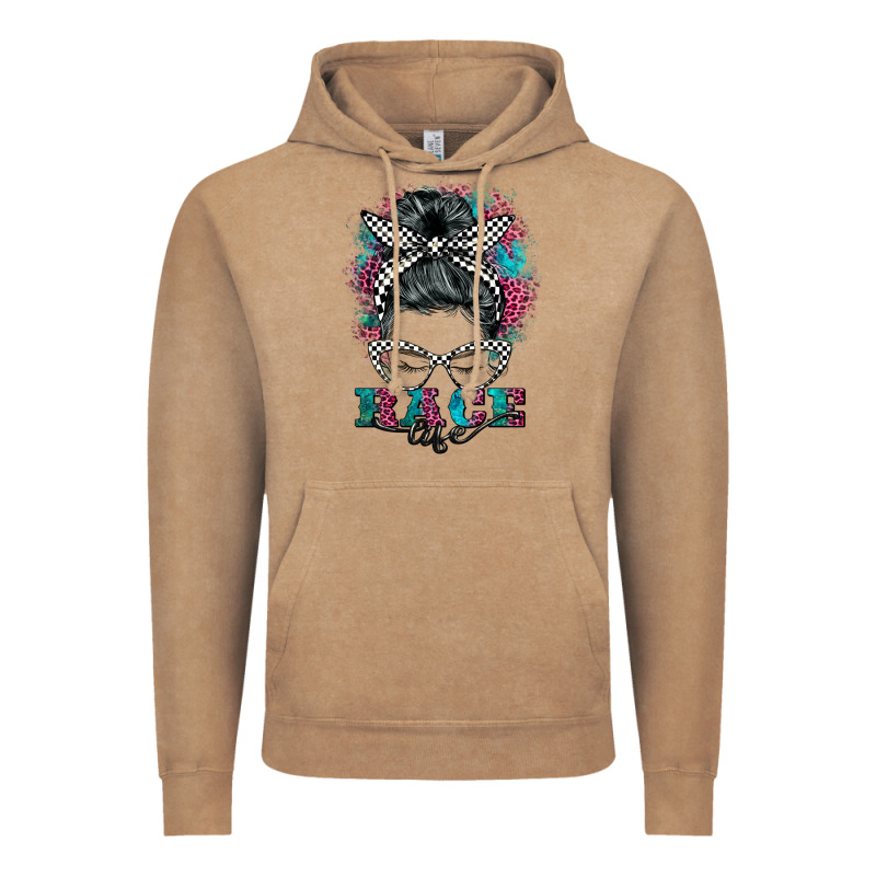 Race Life  Messy Bun Vintage Hoodie by BarkalooDesign | Teevron