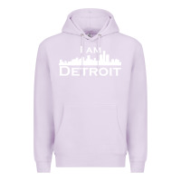 Lilac I Am Detroit Premium Hoodie - linhVisuals