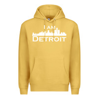 Antique Gold I Am Detroit Premium Hoodie - linhVisuals