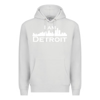 Dove Grey I Am Detroit Premium Hoodie - linhVisuals