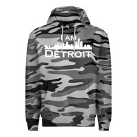 Slate Camo I Am Detroit Premium Hoodie - linhVisuals