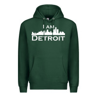 Sports Green I Am Detroit Premium Hoodie - linhVisuals
