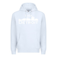White I Am Detroit Premium Hoodie - linhVisuals