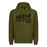 Army Green soccer evolution Premium Hoodie - linhVisuals