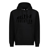 Black soccer evolution Premium Hoodie - linhVisuals