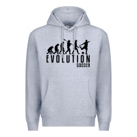 Heather Grey soccer evolution Premium Hoodie - linhVisuals