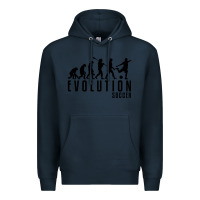 Navy soccer evolution Premium Hoodie - linhVisuals