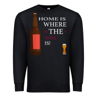 Black HOME IS WHERE THE WINE IS Premium Sweatshirt - Bettercallsaul