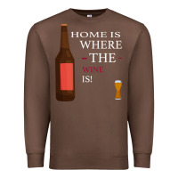 Chestnut HOME IS WHERE THE WINE IS Premium Sweatshirt - Bettercallsaul