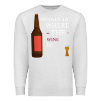 Oatmeal Heather HOME IS WHERE THE WINE IS Premium Sweatshirt - Bettercallsaul