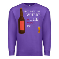 Purple HOME IS WHERE THE WINE IS Premium Sweatshirt - Bettercallsaul