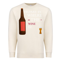 Sandshell HOME IS WHERE THE WINE IS Premium Sweatshirt - Bettercallsaul