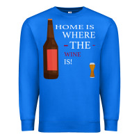 True Royal HOME IS WHERE THE WINE IS Premium Sweatshirt - Bettercallsaul