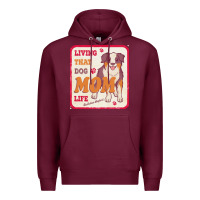 Burgundy australian shepherd mom t  shirt living that dog mom life australian s Premium Hoodie - linhVisuals