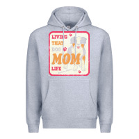 Heather Grey australian shepherd mom t  shirt living that dog mom life australian s Premium Hoodie - linhVisuals