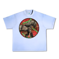 Grape Ice Belgian Horse Christmas Urban Heavy Tee - LillyAllenDesigns