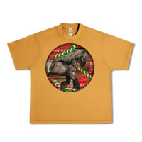 Peanut Butter Belgian Horse Christmas Urban Heavy Tee - LillyAllenDesigns
