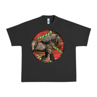 Pigment Black Belgian Horse Christmas Urban Heavy Tee - LillyAllenDesigns