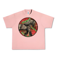 Salmon Belgian Horse Christmas Urban Heavy Tee - LillyAllenDesigns