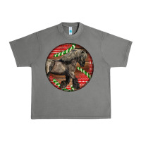 Tornado Belgian Horse Christmas Urban Heavy Tee - LillyAllenDesigns