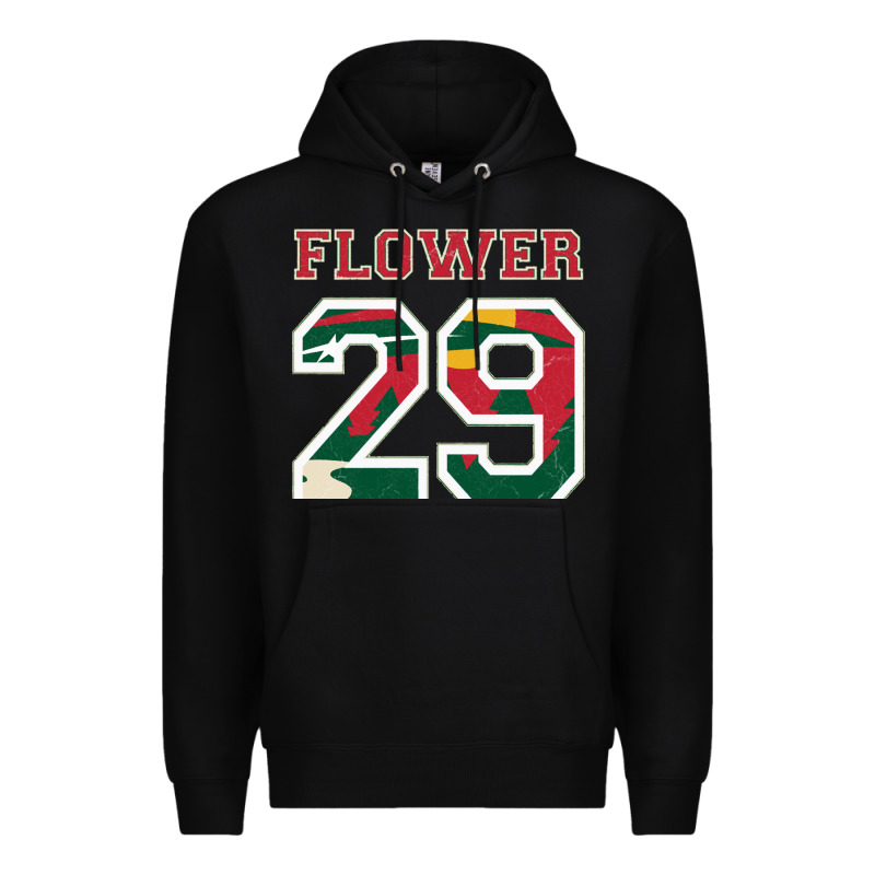 Flower 29 Wild Goalie Fleury Minnesota Pro Ice Hockey Design Premium Hoodie by linhVisuals | Teevron