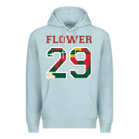 Blue Mist flower 29 wild goalie fleury minnesota pro ice hockey design Premium Hoodie - linhVisuals