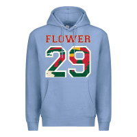 Colony Blue flower 29 wild goalie fleury minnesota pro ice hockey design Premium Hoodie - linhVisuals