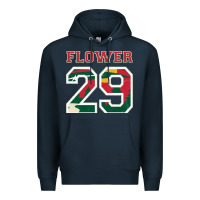 Navy flower 29 wild goalie fleury minnesota pro ice hockey design Premium Hoodie - linhVisuals