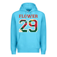 Ocean Blue flower 29 wild goalie fleury minnesota pro ice hockey design Premium Hoodie - linhVisuals