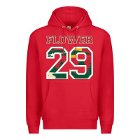 Red flower 29 wild goalie fleury minnesota pro ice hockey design Premium Hoodie - linhVisuals