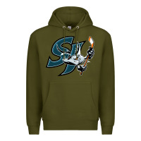 Army Green the barracuda san jose Premium Hoodie - linhVisuals