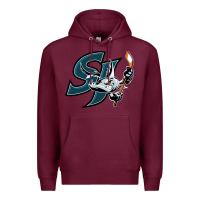 Burgundy the barracuda san jose Premium Hoodie - linhVisuals