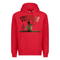 Red freestyle dj 80s electronic dance music great concert Premium Hoodie - linhVisuals