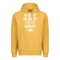 Mustard funny drone racing design men women drone pilot rc racers Premium Hoodie - linhVisuals