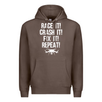 Coffee funny drone racing design men women drone pilot rc racers Premium Hoodie - linhVisuals