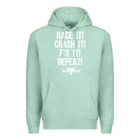 Seafoam funny drone racing design men women drone pilot rc racers Premium Hoodie - linhVisuals