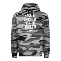 Slate Camo funny drone racing design men women drone pilot rc racers Premium Hoodie - linhVisuals