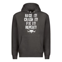 Smoke funny drone racing design men women drone pilot rc racers Premium Hoodie - linhVisuals