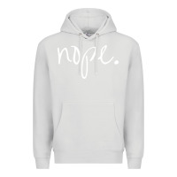 Dove Grey funny nope Premium Hoodie - linhVisuals