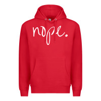 Red funny nope Premium Hoodie - linhVisuals