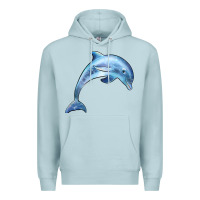 Blue Mist dolphin Premium Hoodie - BarkalooDesign
