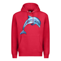 Cardinal dolphin Premium Hoodie - BarkalooDesign