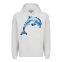 Dove Grey dolphin Premium Hoodie - BarkalooDesign
