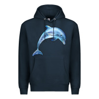 Navy dolphin Premium Hoodie - BarkalooDesign